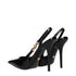 Versace Black Patent Leather Slingback Pumps – Women's High Heels with Medusa Detail